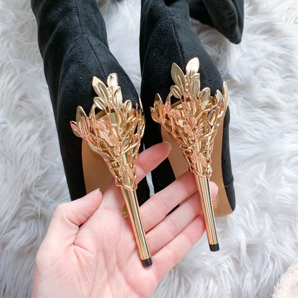 Shoe Dazzle Shoes - Shoedazzle Charlize Glam Stiletto OTK ThighHi Boot